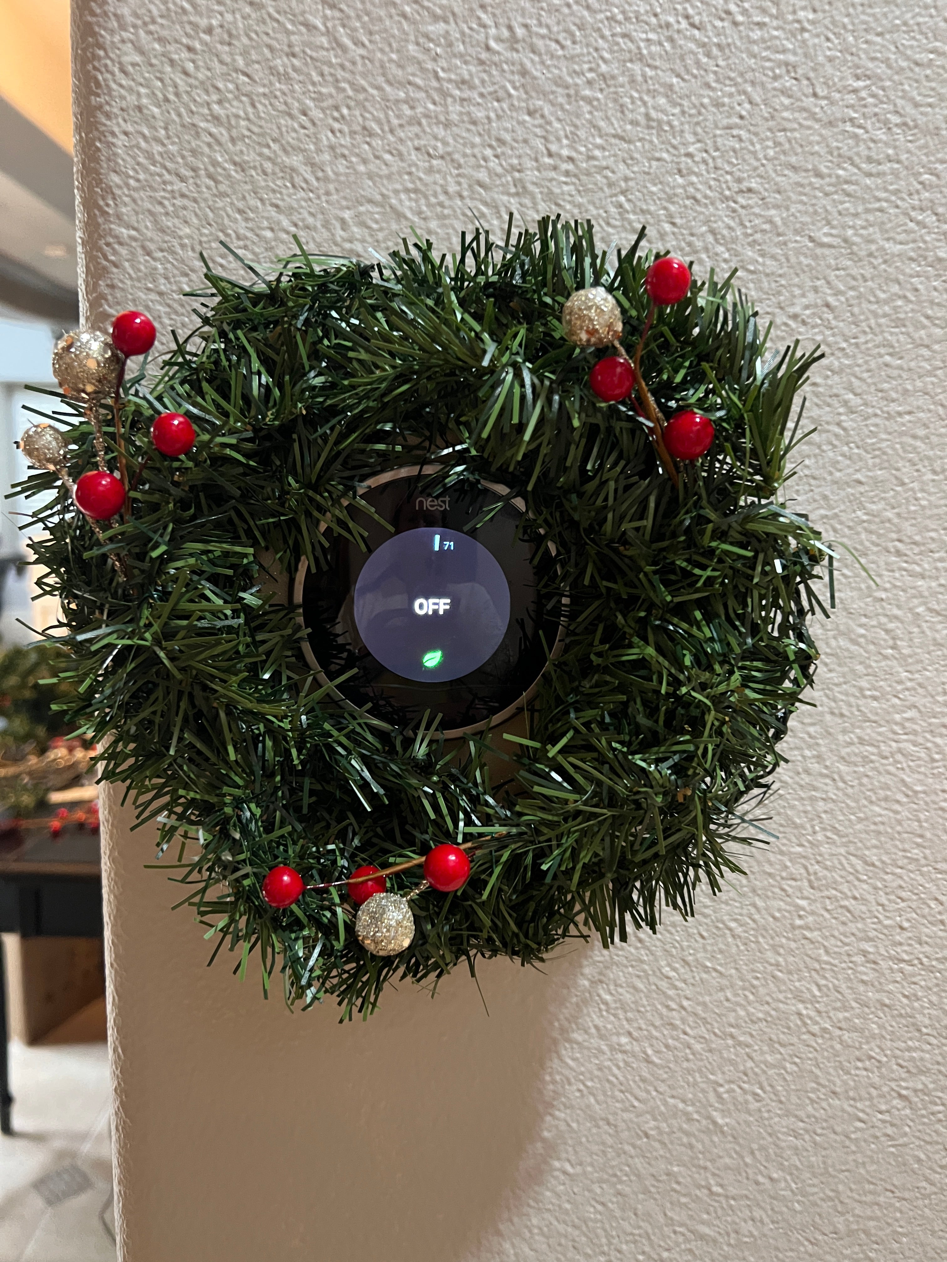 Nest Thermostat Removable Wreath Decor
