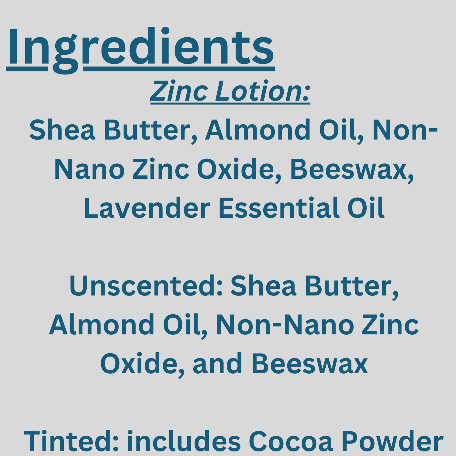 Non-Nano Zinc Lotion